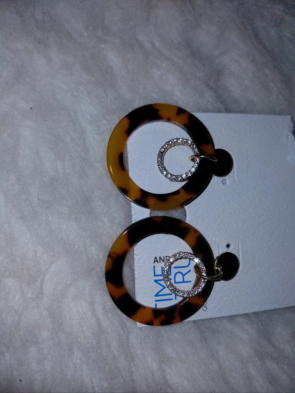 Time and Tru Tortoiseshell Ring Necklace & Earring Set - Gold Accents